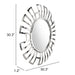 Zuo Calmar Polished Aluminum Frame Modern Round Mirror Chrome