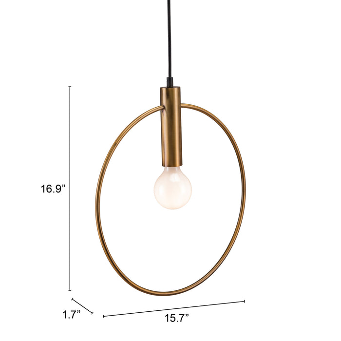 Anderson Teak Irenza Sleek Modern Ceiling Lamp Brass