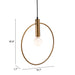 Anderson Teak Irenza Sleek Modern Ceiling Lamp Brass