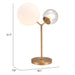 Zuo Constance Modern Frosted Glass Table Lamp Brass