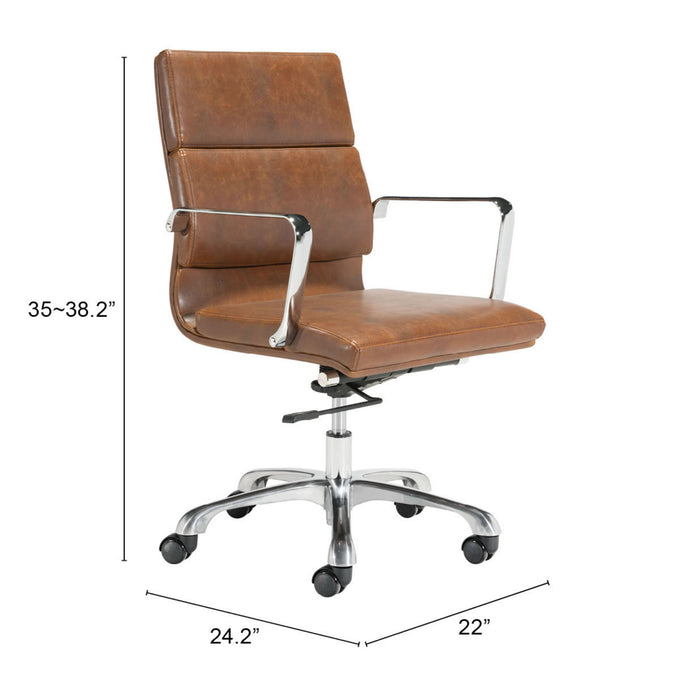 Zuo Ithaca Office Chair Vintage Brown