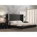 Whiteline Modern Abrazo Modern Tufted King Size Bed