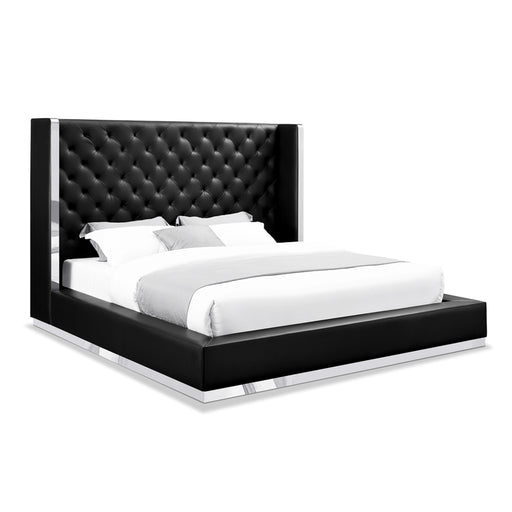 Whiteline Modern Abrazo Modern Tufted King Size Bed