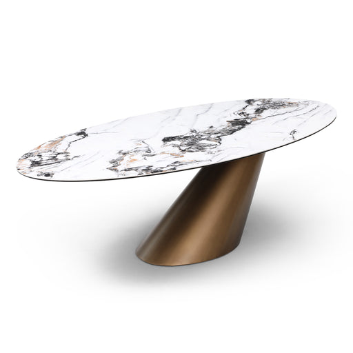 Whiteline Modern Glass Top Alondra Dining Table 
