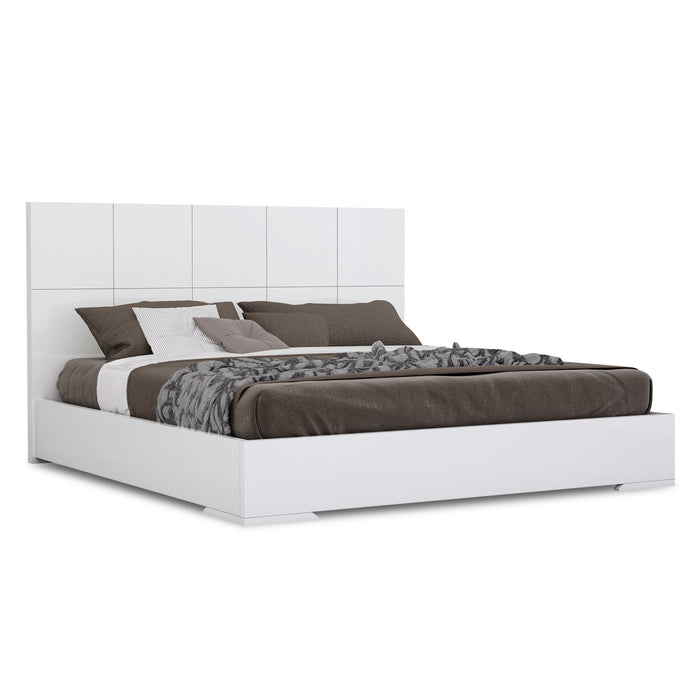 Whiteline Modern Anna White King Size Bed