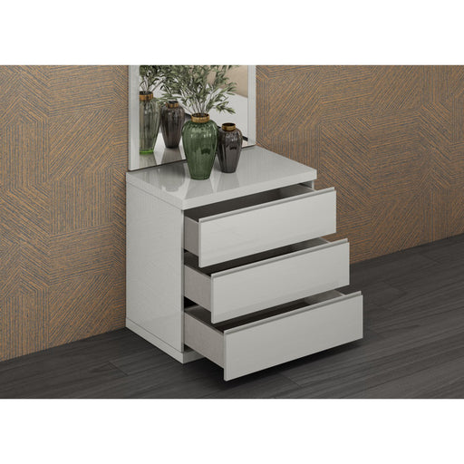 Whiteline Modern Anna White High Gloss Single Dresser