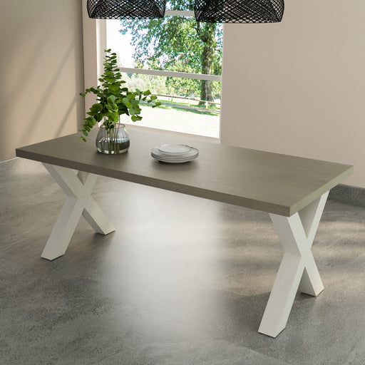 Anderson Teak Milwaukee Grey & White Wood Dining Table