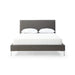 Whiteline Modern Liz Dark Grey Faux Leather Queen Size Bed 