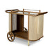 Urbia Solid wood Mirror Dinda Cane Bar Cart