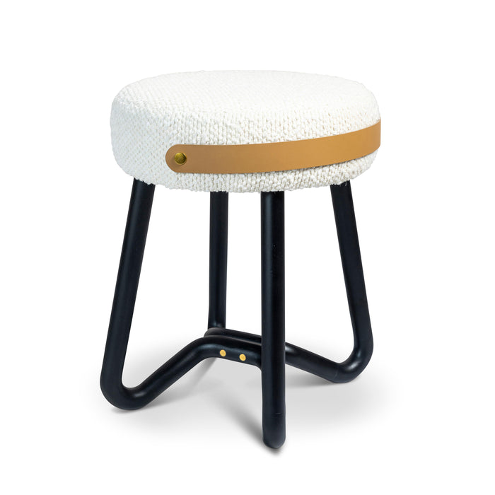 Urbia Modern Brown Loop Upholstered Accent Stool