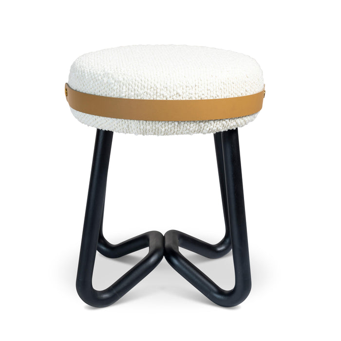 Urbia Modern Brown Loop Upholstered Accent Stool