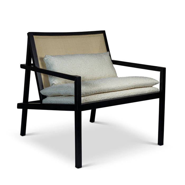 Urbia Modern Black Barra Cane Lounge Chair