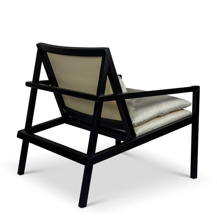 Urbia Modern Black Barra Cane Lounge Chair