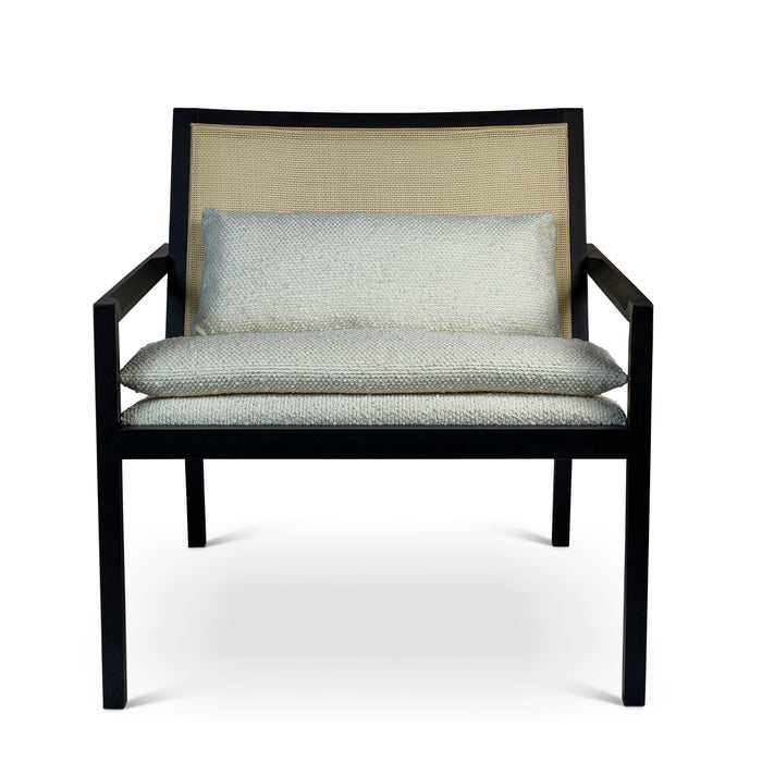 Urbia Modern Black Barra Cane Lounge Chair