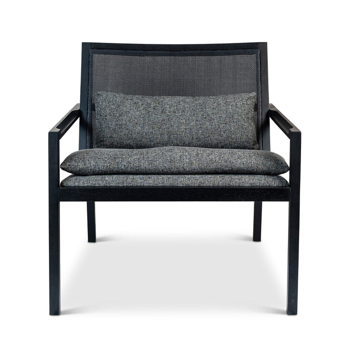 Urbia Modern Black Barra Cane Lounge Chair