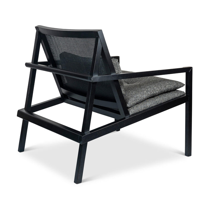 Urbia Modern Black Barra Cane Lounge Chair