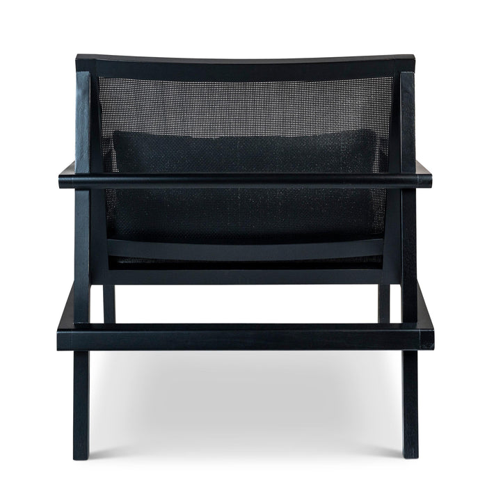 Urbia Modern Black Barra Cane Lounge Chair