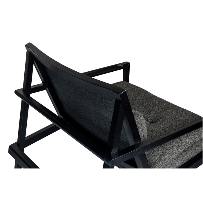 Urbia Modern Black Barra Cane Lounge Chair