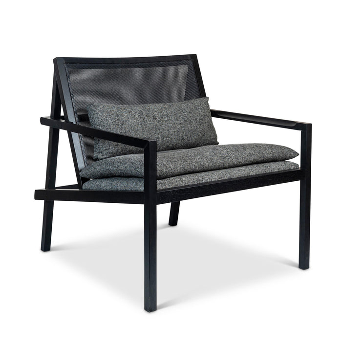 Urbia Modern Black Barra Cane Lounge Chair