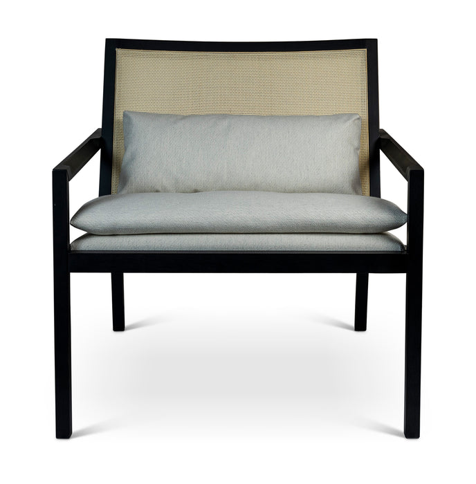 Urbia Modern Black Barra Cane Lounge Chair