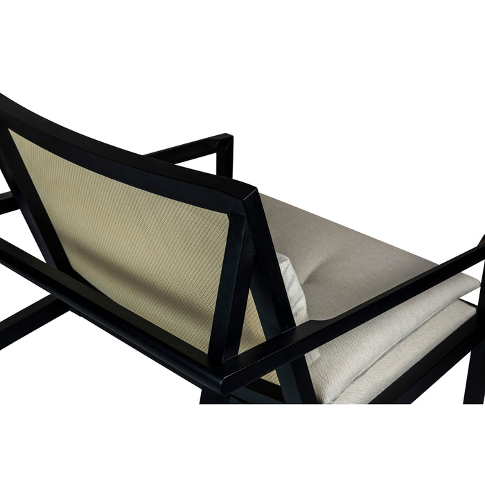 Urbia Modern Black Barra Cane Lounge Chair