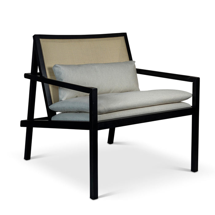 Urbia Modern Black Barra Cane Lounge Chair