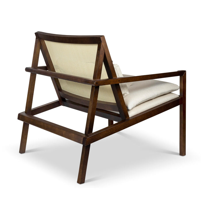 Urbia Modern Black Barra Cane Lounge Chair