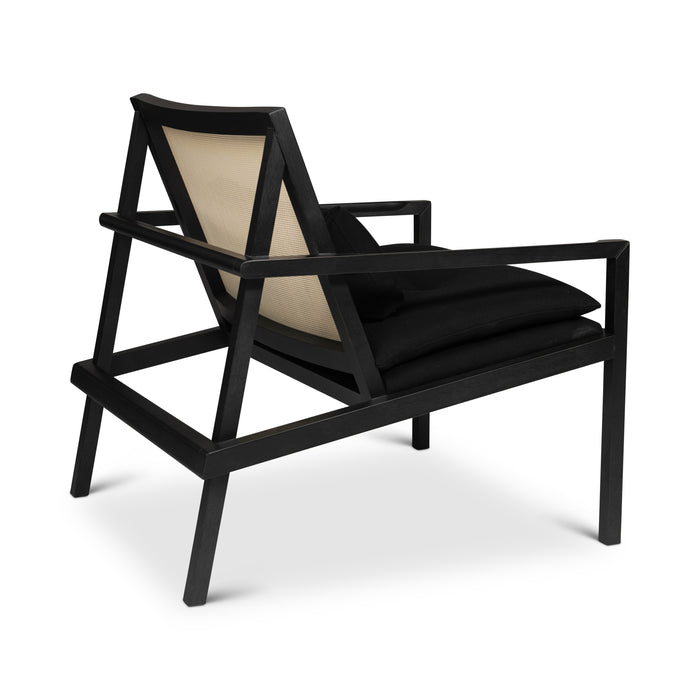 Urbia Modern Black Barra Cane Lounge Chair