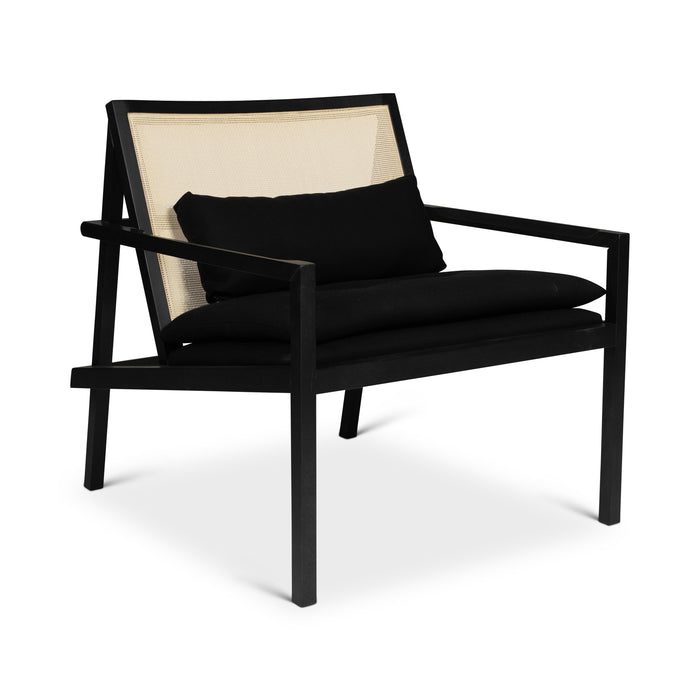 Urbia Modern Black Barra Cane Lounge Chair BMJ-72627-18