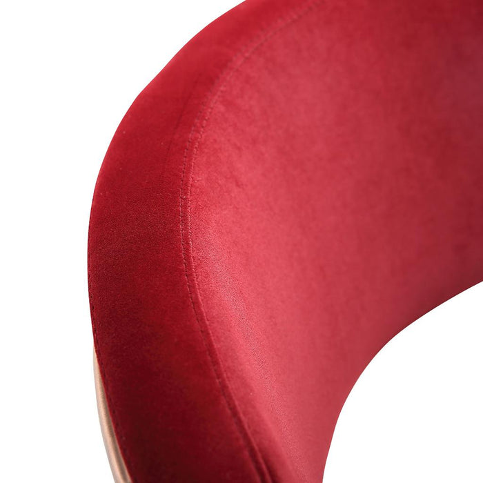 Whiteline Modern Nova Red Adjustable Barstool/Counter Stool
