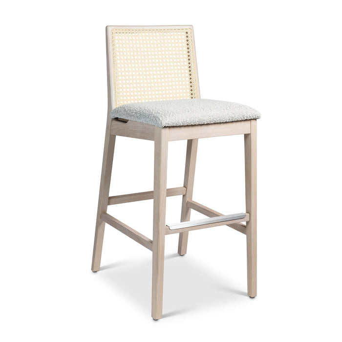 Urbia Modern Ivory Nardia Cane Bar Stool