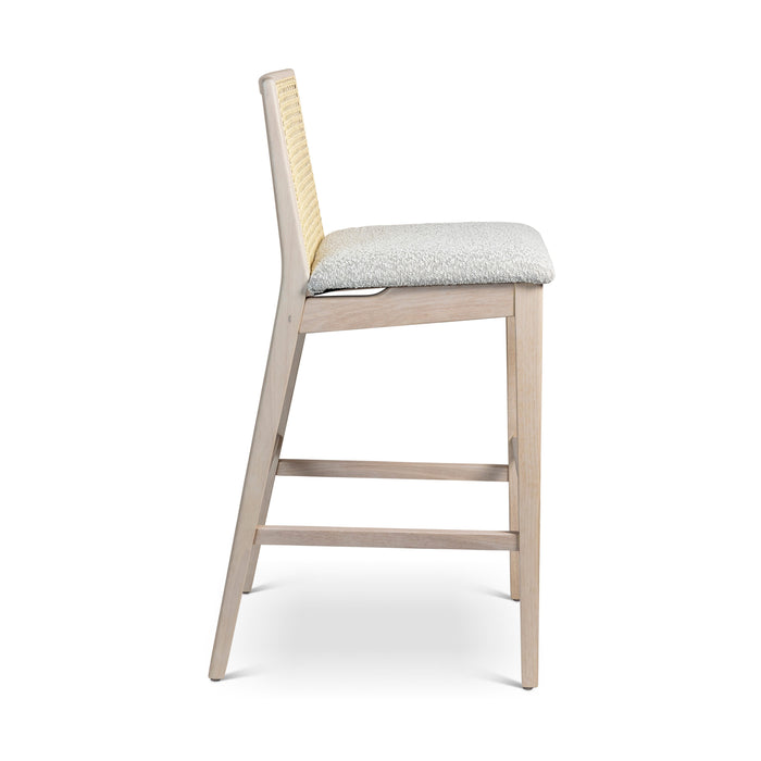 Urbia Modern Ivory Nardia Cane Bar Stool