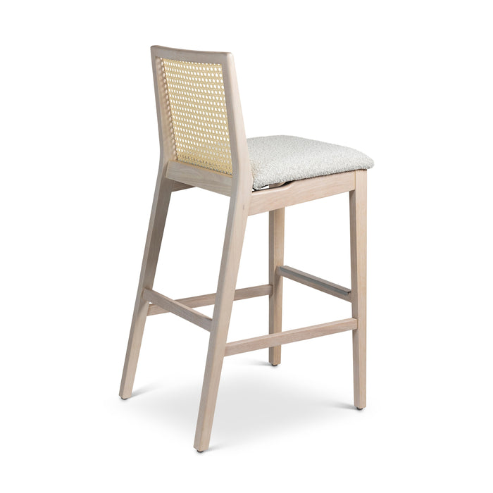 Urbia Modern Ivory Nardia Cane Bar Stool