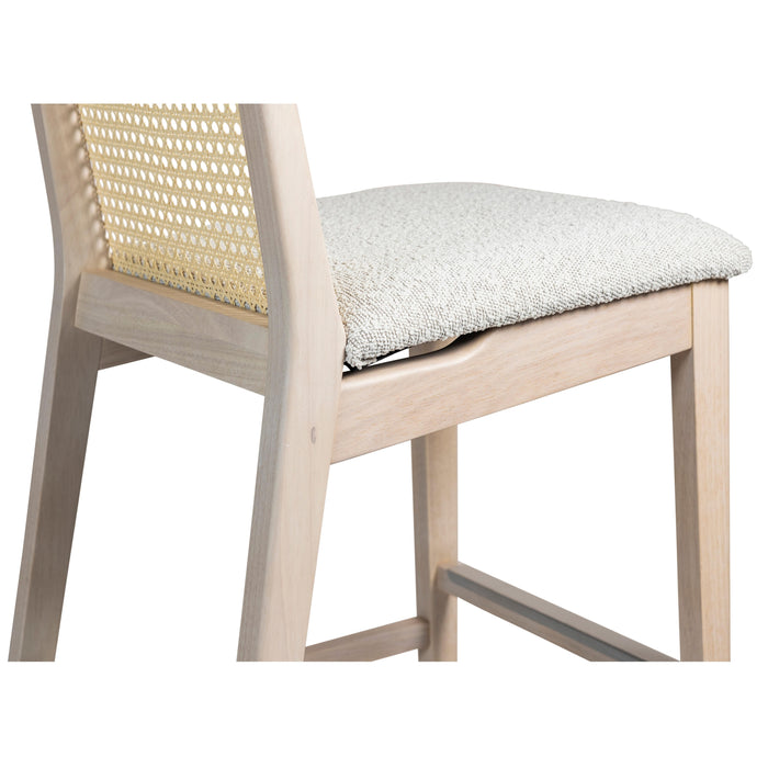 Urbia Modern Ivory Nardia Cane Bar Stool