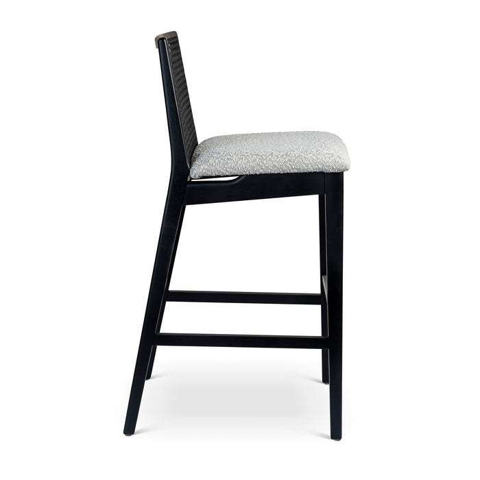 Urbia Modern Ivory Nardia Cane Bar Stool