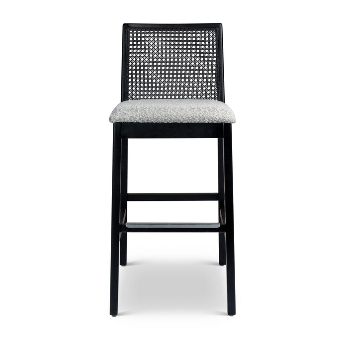 Urbia Modern Ivory Nardia Cane Bar Stool