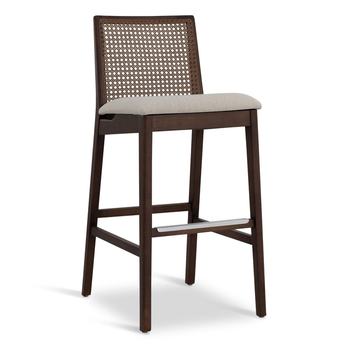 Urbia Modern Ivory Nardia Cane Bar Stool