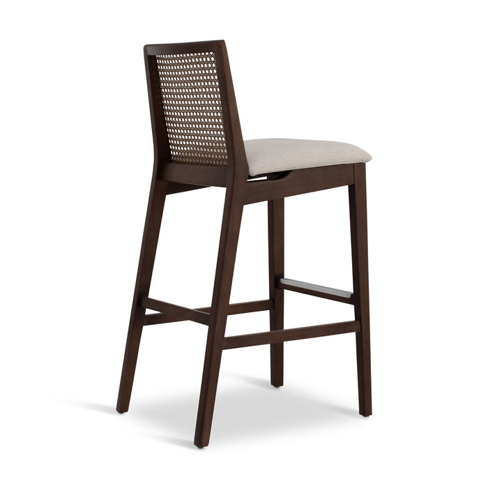 Urbia Modern Ivory Nardia Cane Bar Stool