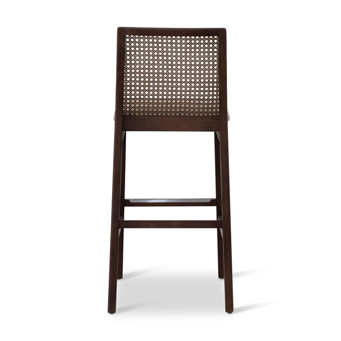 Urbia Modern Ivory Nardia Cane Bar Stool