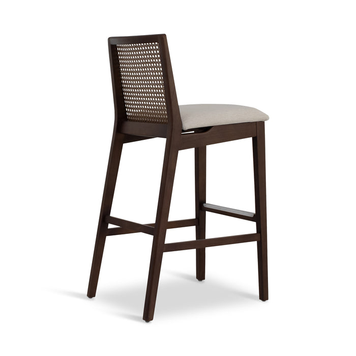 Urbia Modern Ivory Nardia Cane Bar Stool