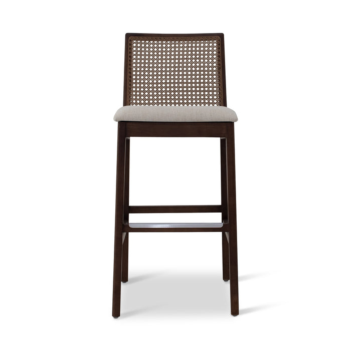 Urbia Modern Ivory Nardia Cane Bar Stool