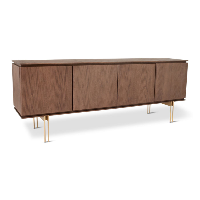 Urbia Modern Marrocos Dining Buffet Brazilian Ash Oak Veneer w Metal Frame