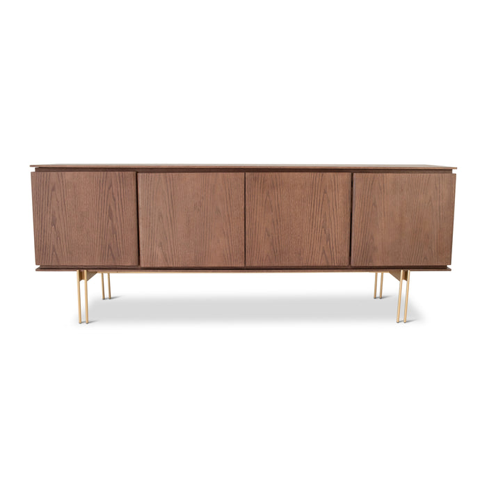 Urbia Modern Marrocos Dining Buffet Brazilian Ash Oak Veneer w Metal Frame