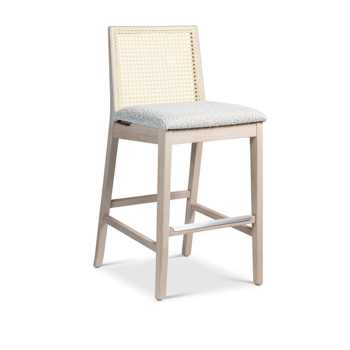 Urbia Modern Ivory Nardia Cane Counter Bar Stool