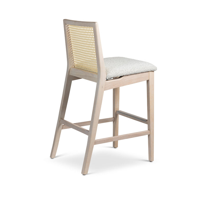 Urbia Modern Ivory Nardia Cane Counter Bar Stool