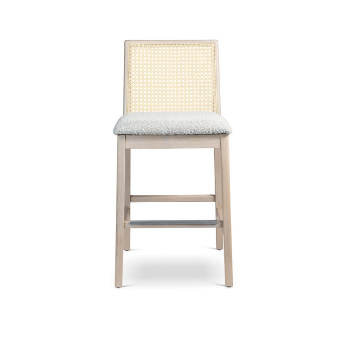 Urbia Modern Ivory Nardia Cane Counter Bar Stool