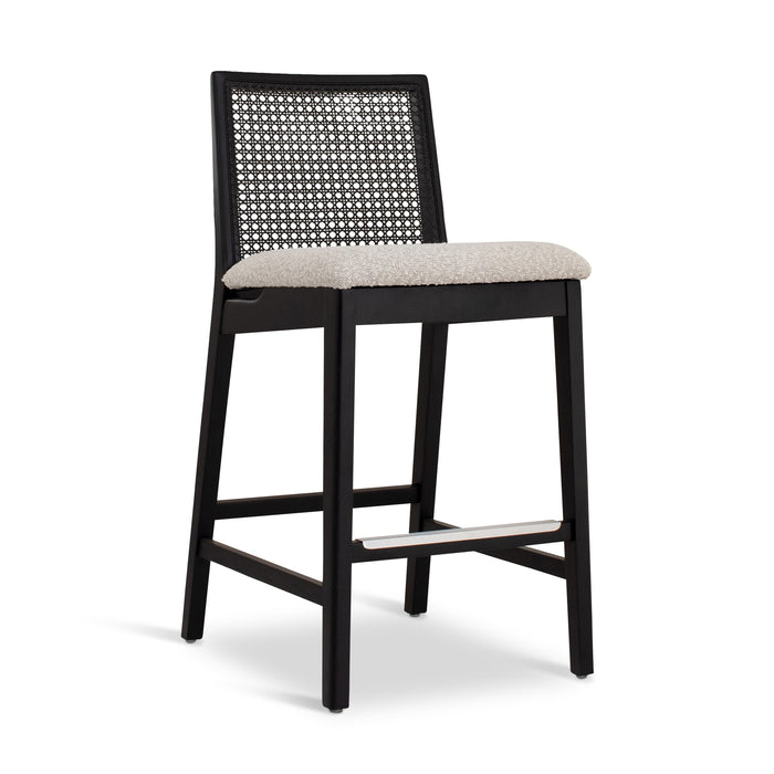 Urbia Modern Ivory Nardia Cane Counter Bar Stool