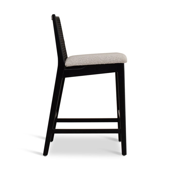 Urbia Modern Ivory Nardia Cane Counter Bar Stool