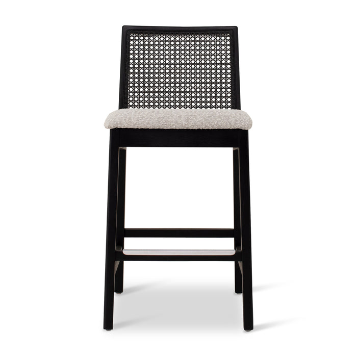 Urbia Modern Ivory Nardia Cane Counter Bar Stool