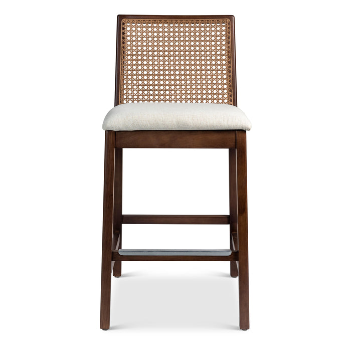 Urbia Modern Ivory Nardia Cane Counter Bar Stool